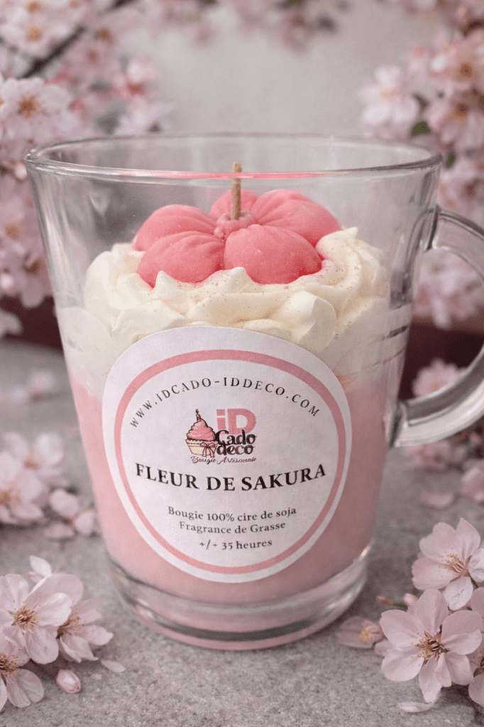 La douceur de la Fleur de Cerisier, bougie Artisanale