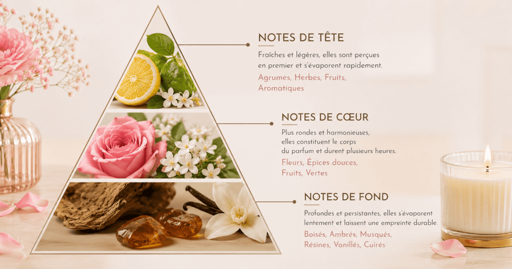 Bien choisir le parfum de sa bougie grâce à la pyramide olfactive