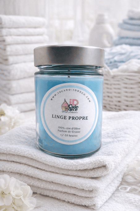 Bougie bonbonnière linge propre - senteur fraîche