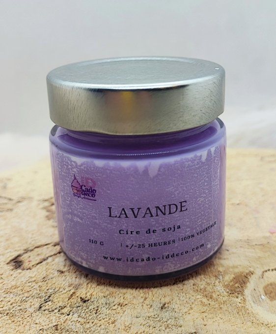 Bougie bonbonnière lavande - senteur florale apaisante
