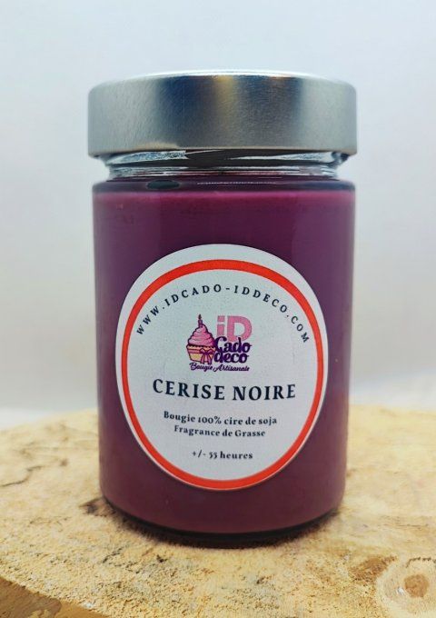 Bougie parfumée cerise noire – Senteur fruitée intense