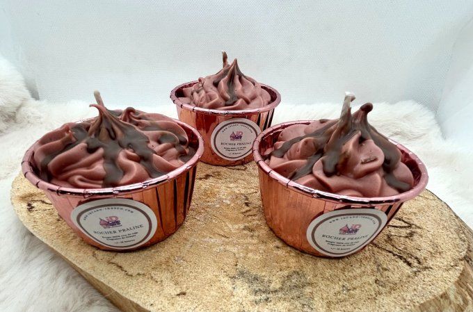 Bougie Cupcake Rocher Praliné – Parfum Gourmand