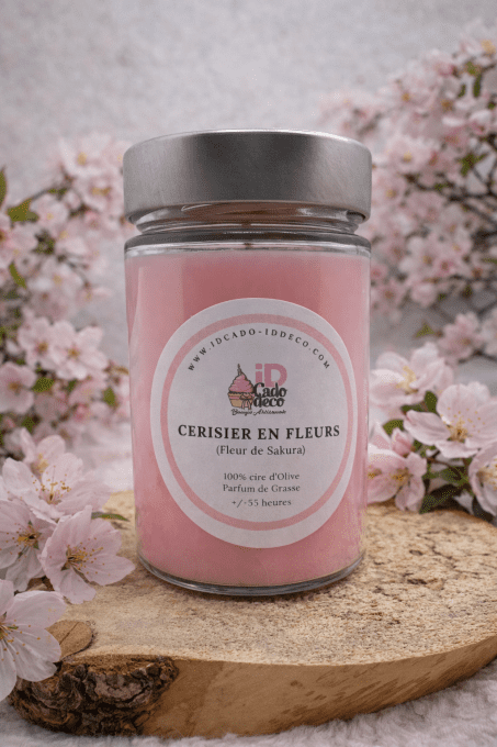 Bougie bonbonnière Fleur de sakura - élégante