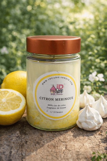 Bougie bonbonnière citron meringué - senteur sucrée