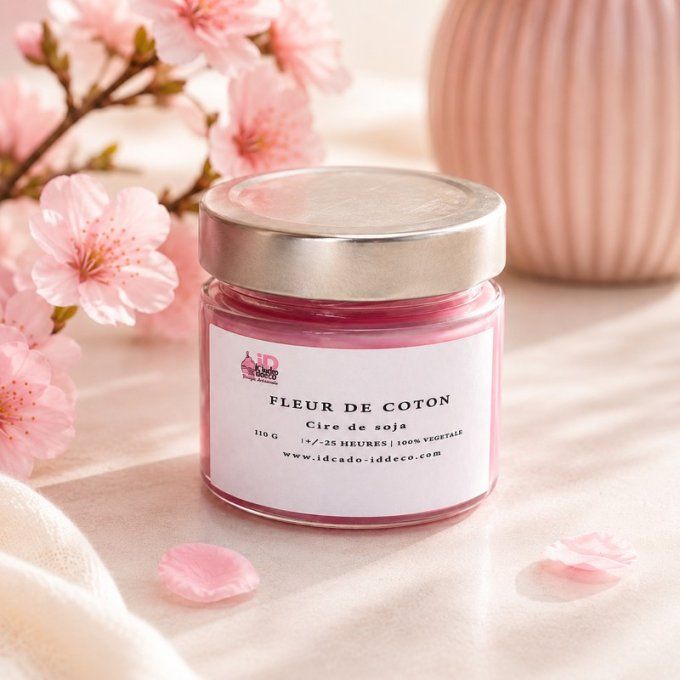 Bougie bonbonnière Fleur de coton - senteur douce