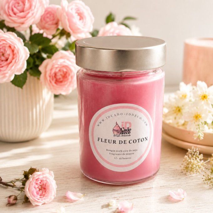 Bougie bonbonnière Fleur de coton - senteur douce