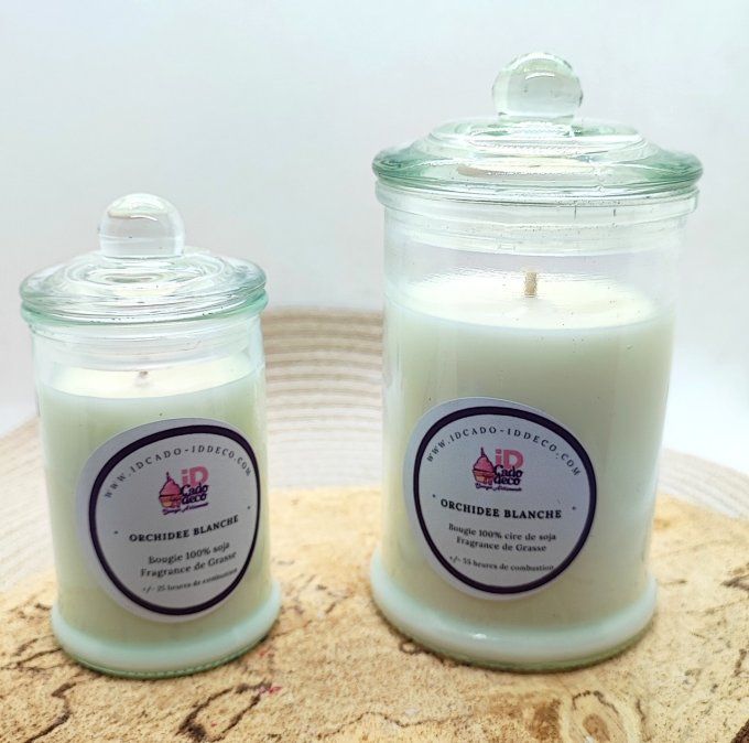 Bougie bonbonnière Orchidée blanche - senteur florale