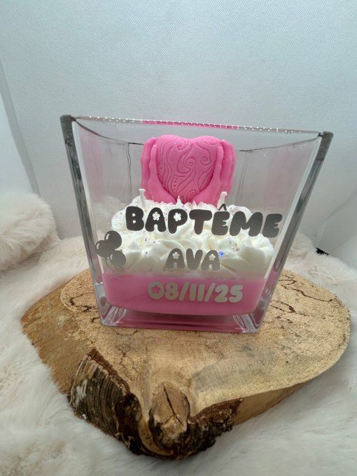 Bougie 520g mèche coton - Pot élégant