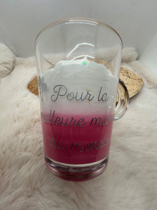 Bougie 230 g en verre transparent avec mèche coton