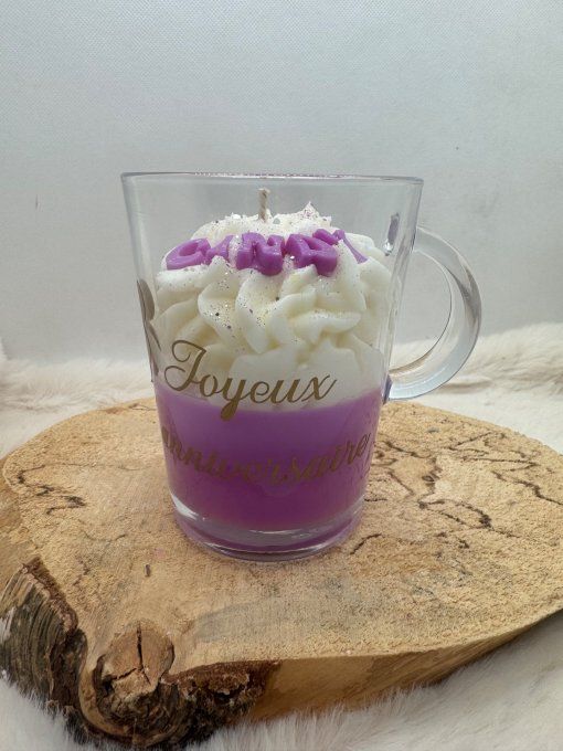 Bougie 230 g en verre transparent avec mèche coton