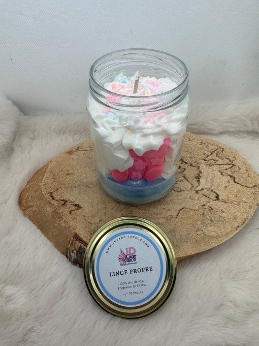 Bougie Linge Propre – Parfum frais et ambiance douce