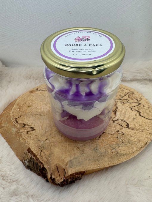 Bougie Barbe à Papa – Parfum sucré et gourmand